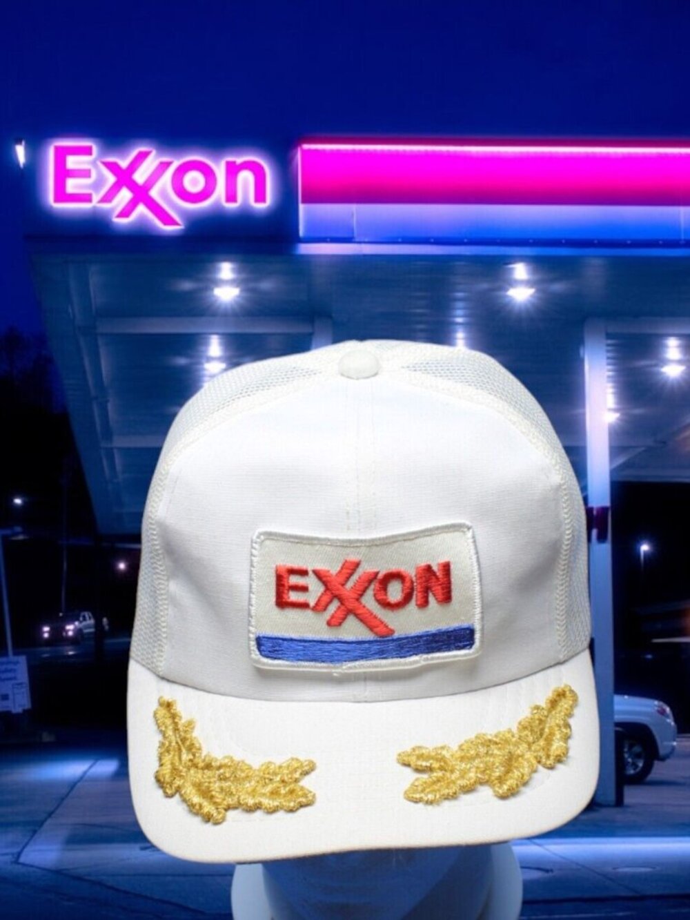 Exxon Scrambled Eggs Vintage Hat Trucker Oil And Gas Rare Snapback